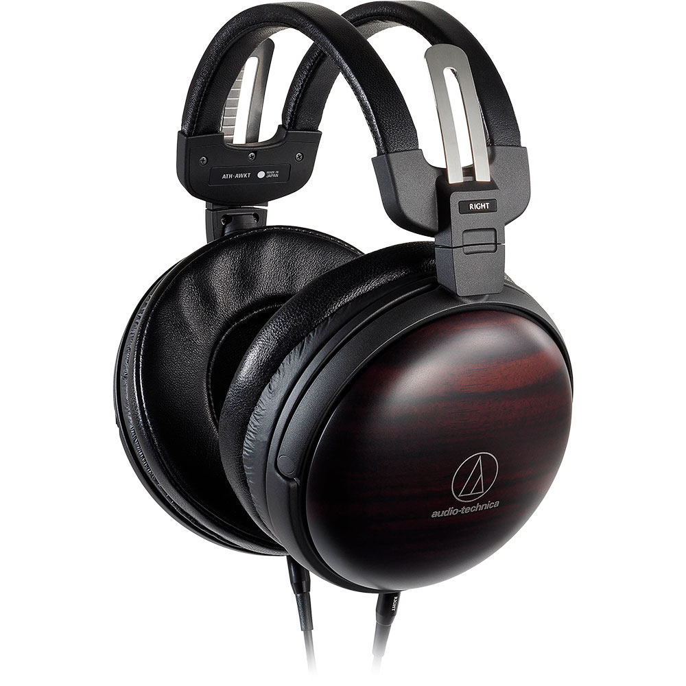 audiotechnica铁三角ath-awkt檀木hifi头戴耳机声带行货游戏电竞头戴
