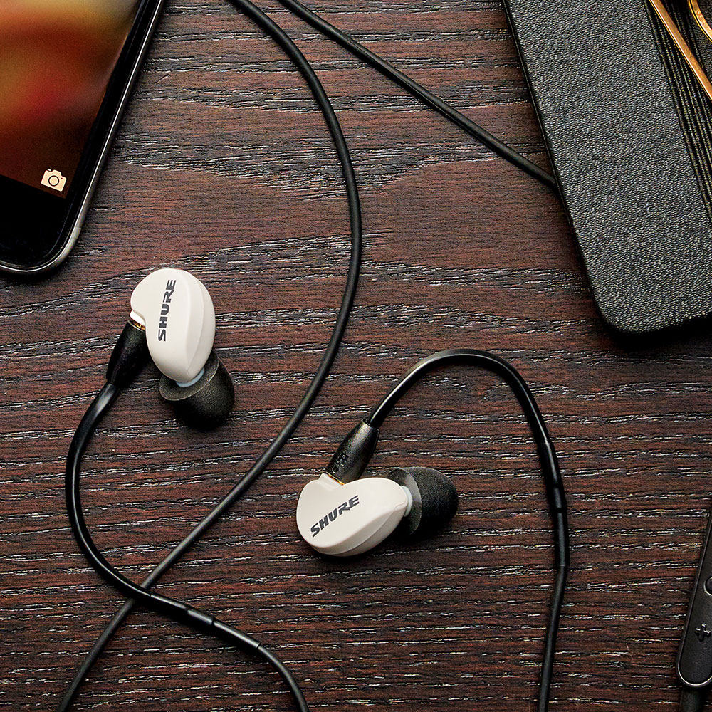 shure/舒尔 se215特别新版有线/无线bt1蓝牙入耳式耳机圆声带行货