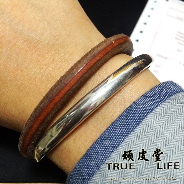 复古百搭阿美咔叽风格男女女同真皮手环手镯手镯