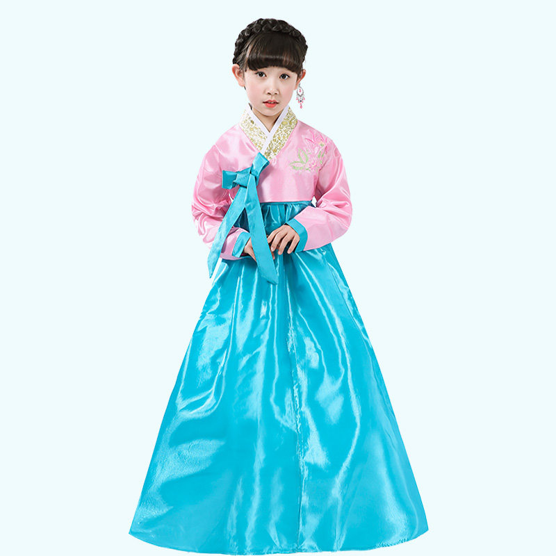 韩国小孩传统古装改良儿童女童韩服朝鲜族中秋儿童演出服