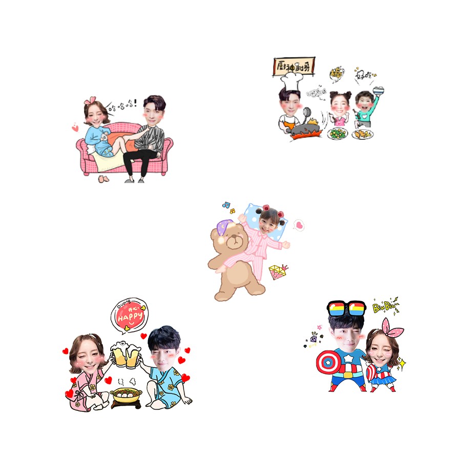 抖音同款定制照片diy情侣宝宝大头贴网红亚克力其它饰品定制