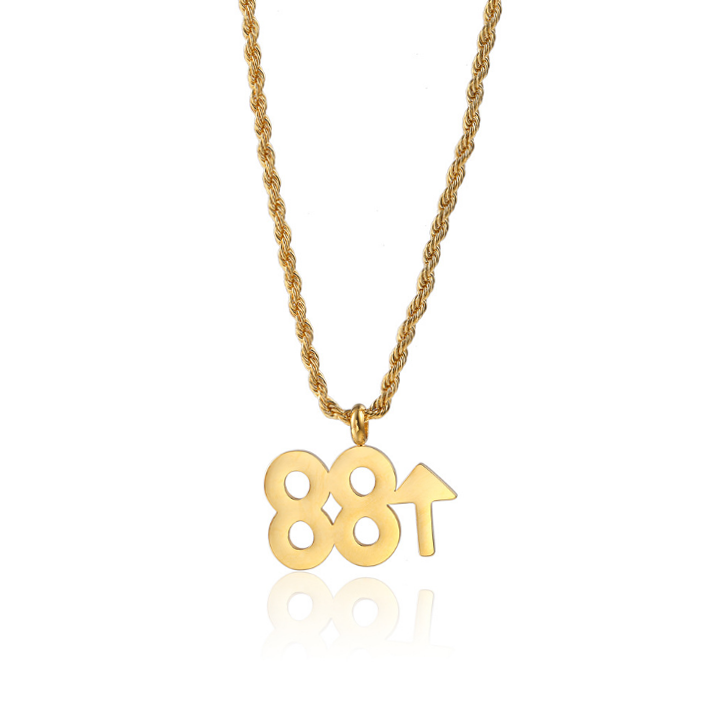 richbrian七哥海尔兄弟同款88rising钛钢项链男女项链