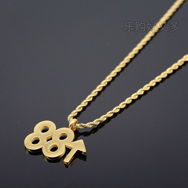 richbrian七哥海尔兄弟同款88rising钛钢项链男女项链