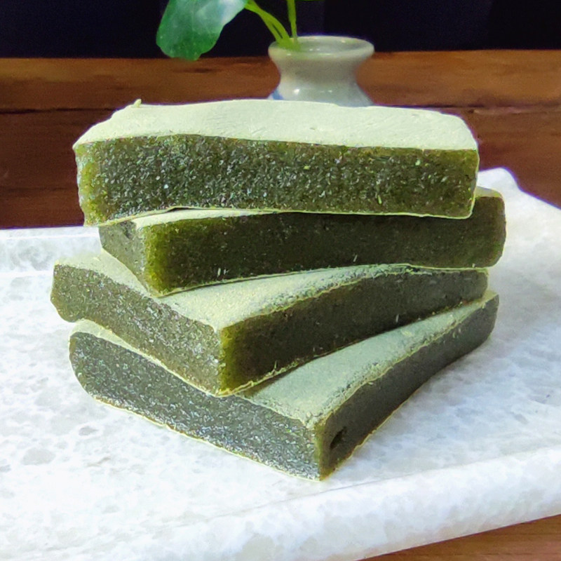 宁波手工艾草麻糍青团青块松花青麻糍糯米糍粑传统糕点麻糬500g克