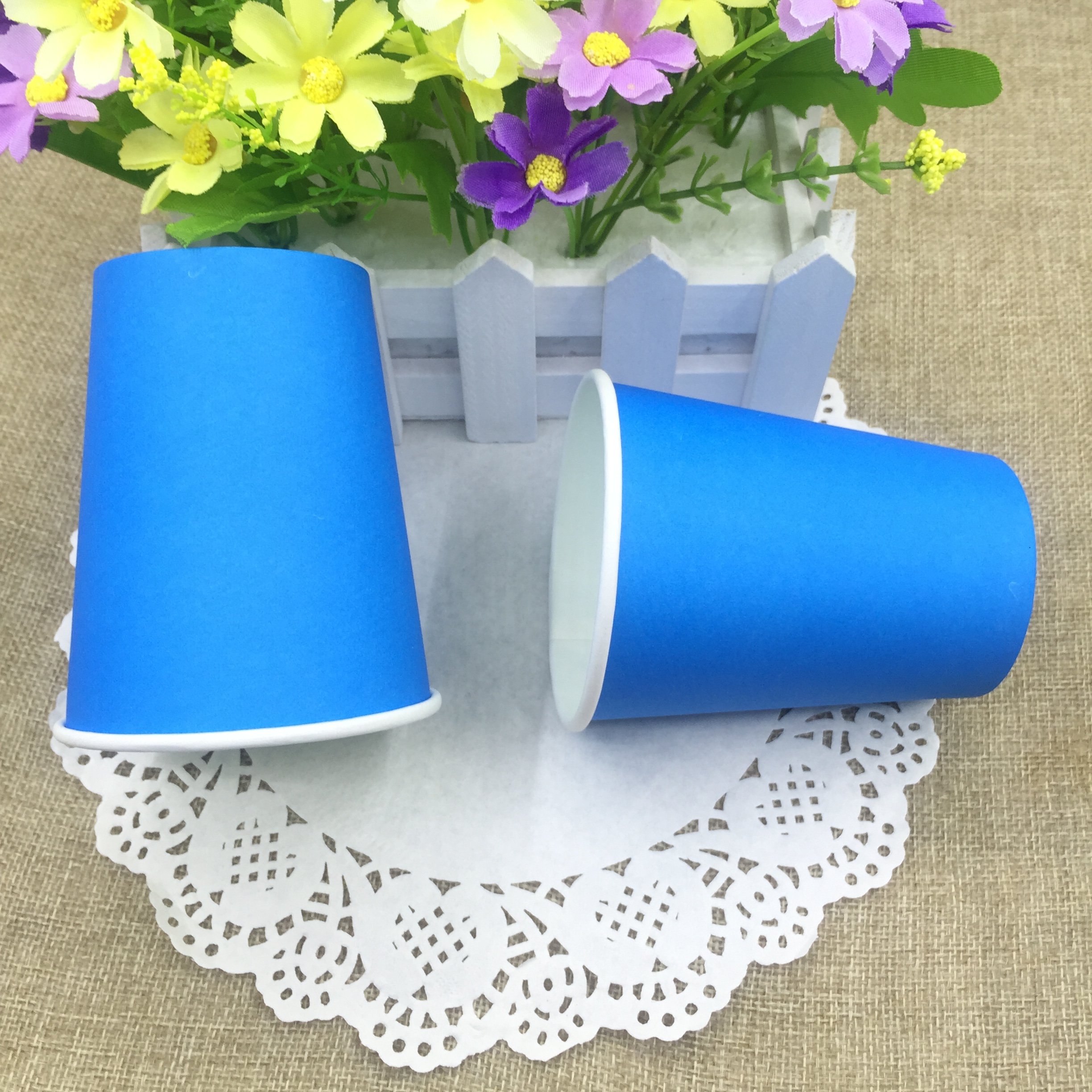 彩色杯子幼儿园手工绘画空白纸杯美术儿童创意动物diy制作材料