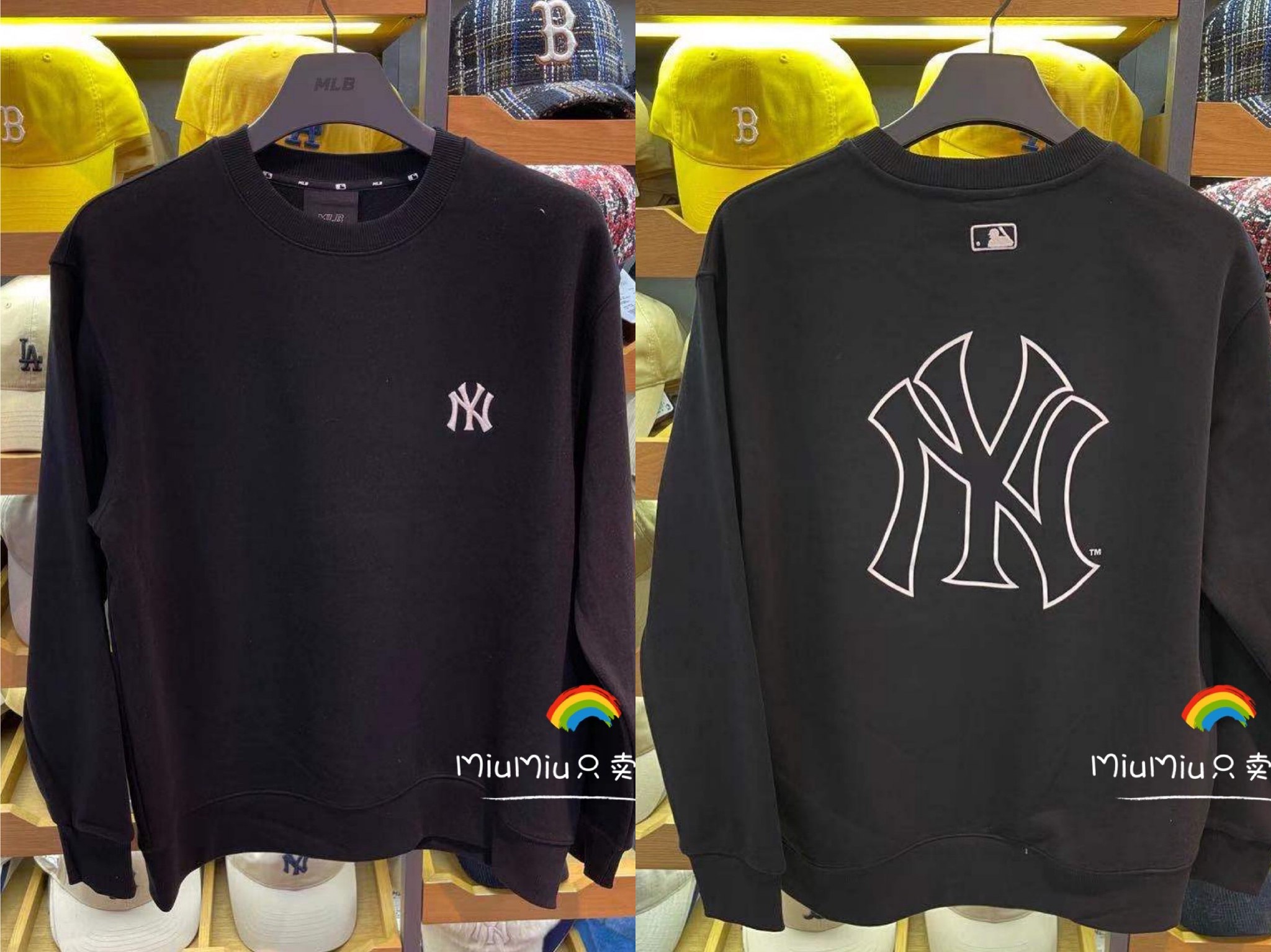 只售正品韩国潮牌mlb春季新款刺绣logony卫衣卫衣