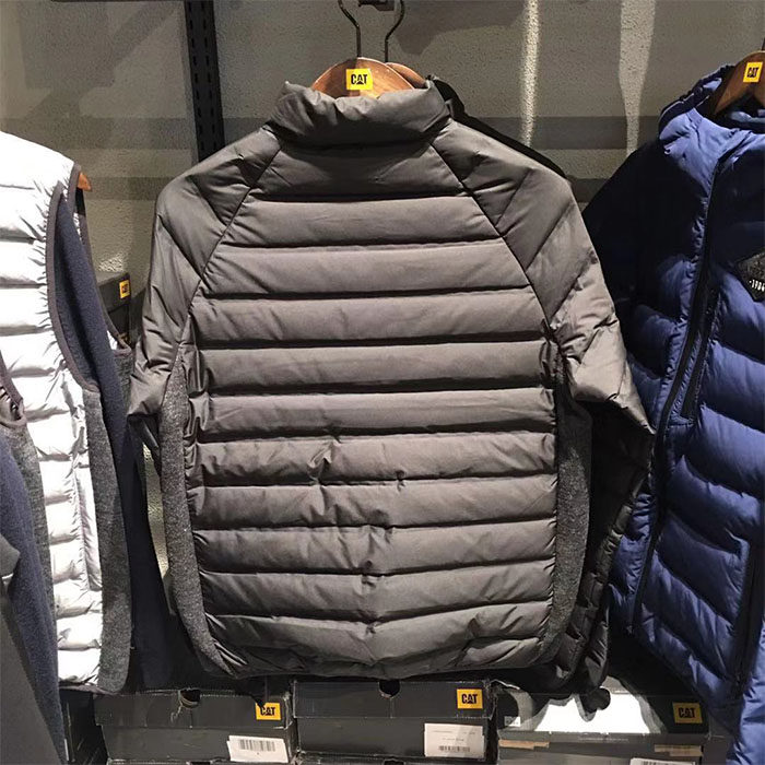 cat卡特男羽绒服超轻保暖拼接休闲短款羽绒服