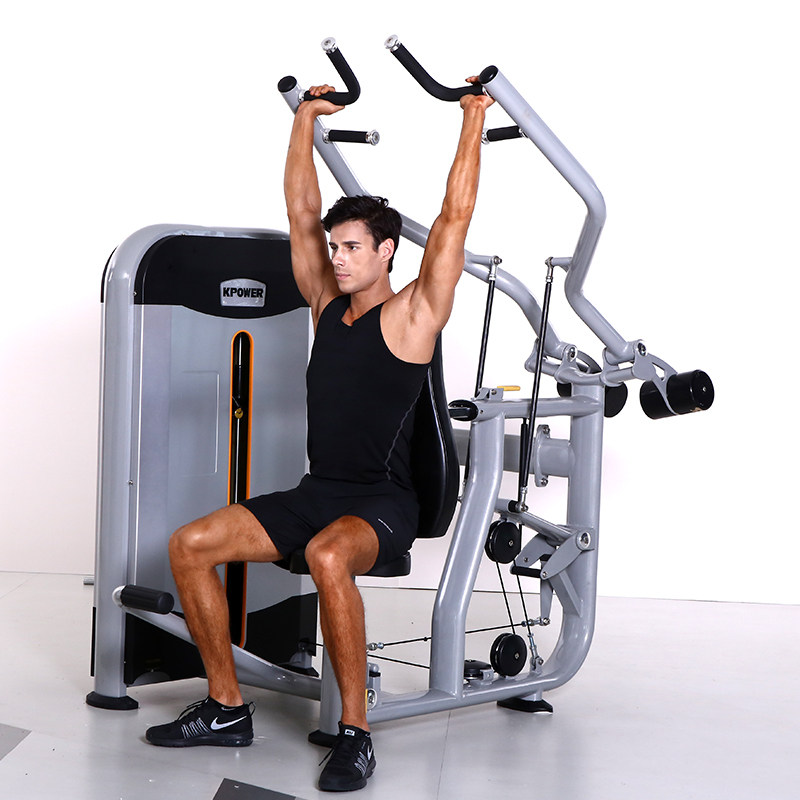 训练器康乐佳k602坐式推肩力量综合型训练器械健身房力量训练器械局部