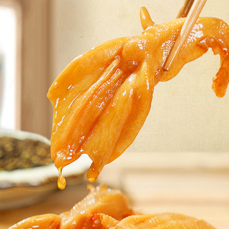 春江去骨鸭掌120g3袋即食泡椒酸辣脱骨鸭爪鸭肉零食