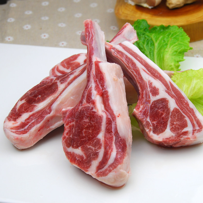 57根600g澳菲菲利法式羊排小切新鲜羊肉烧烤生羊排