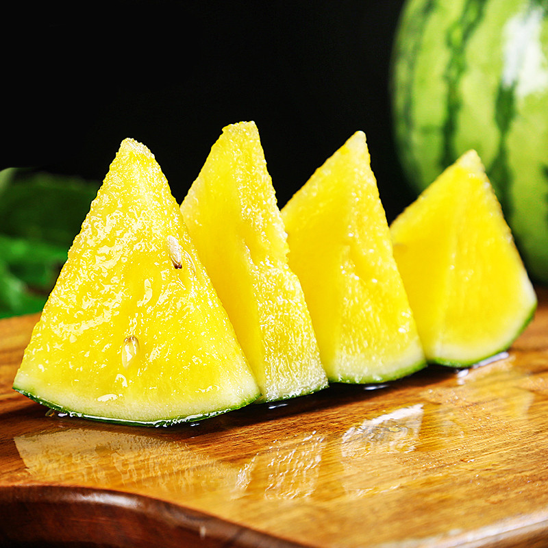 仅限北京闪送4只冰淇淋西瓜黄心皮薄肉脆果汁西瓜