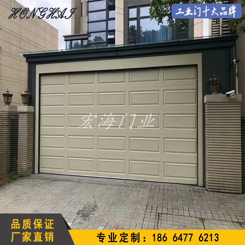 车库门翻板门自动自动车保温卷帘门铝合金翻版电动进
