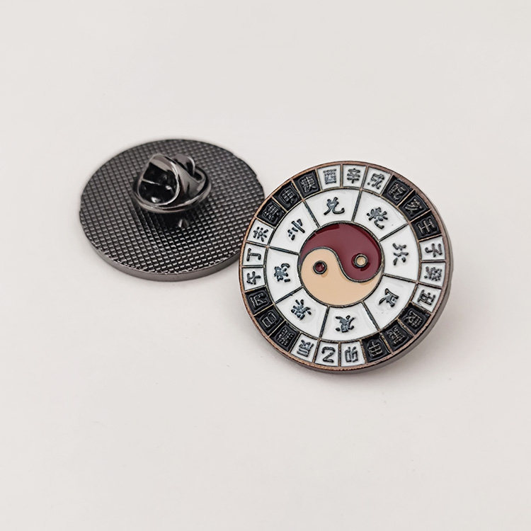 中国国风太极胸针圆形胸章复古民族风徽章胸牌胸针