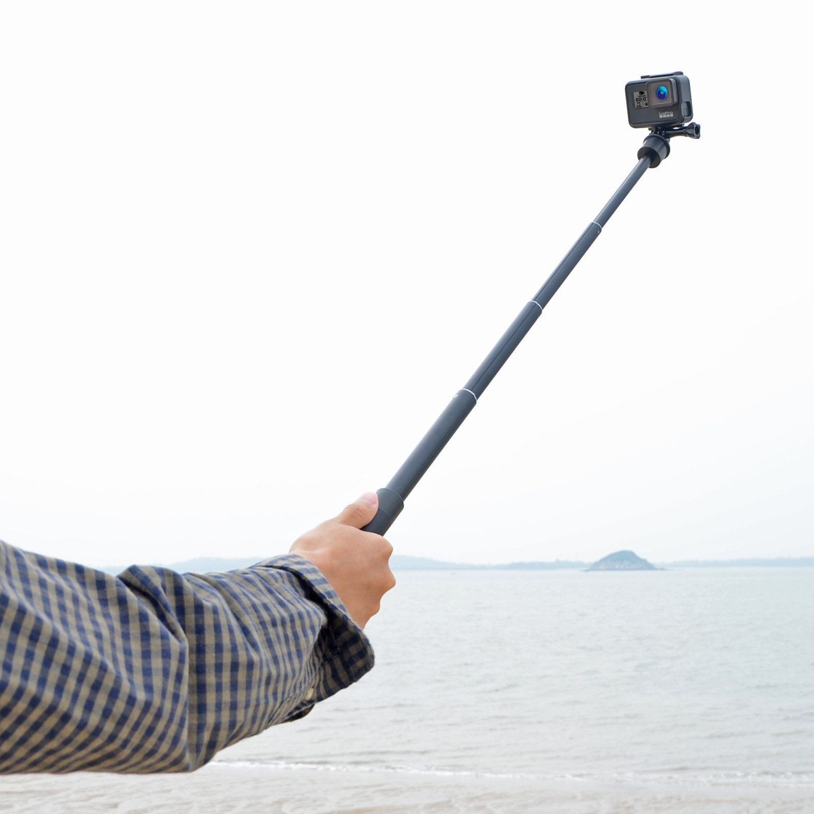 适用gopro8max大疆osmo action insta 360oner自拍杆隐形藏手持杆