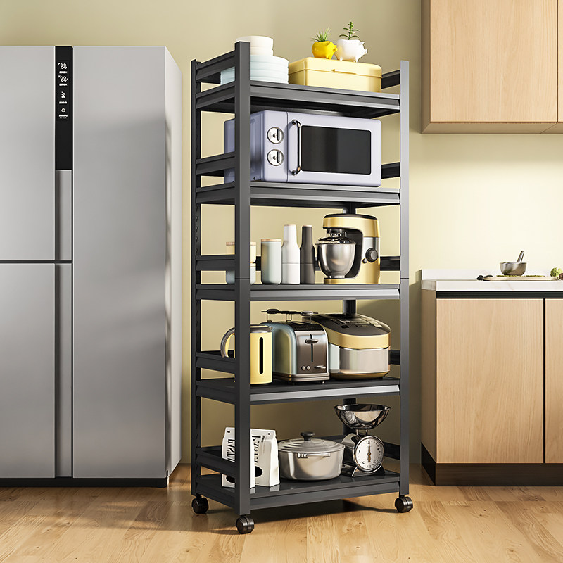 厨房置物架落地式多层橱柜柜子微波炉烤箱多功能收纳厨房置物架