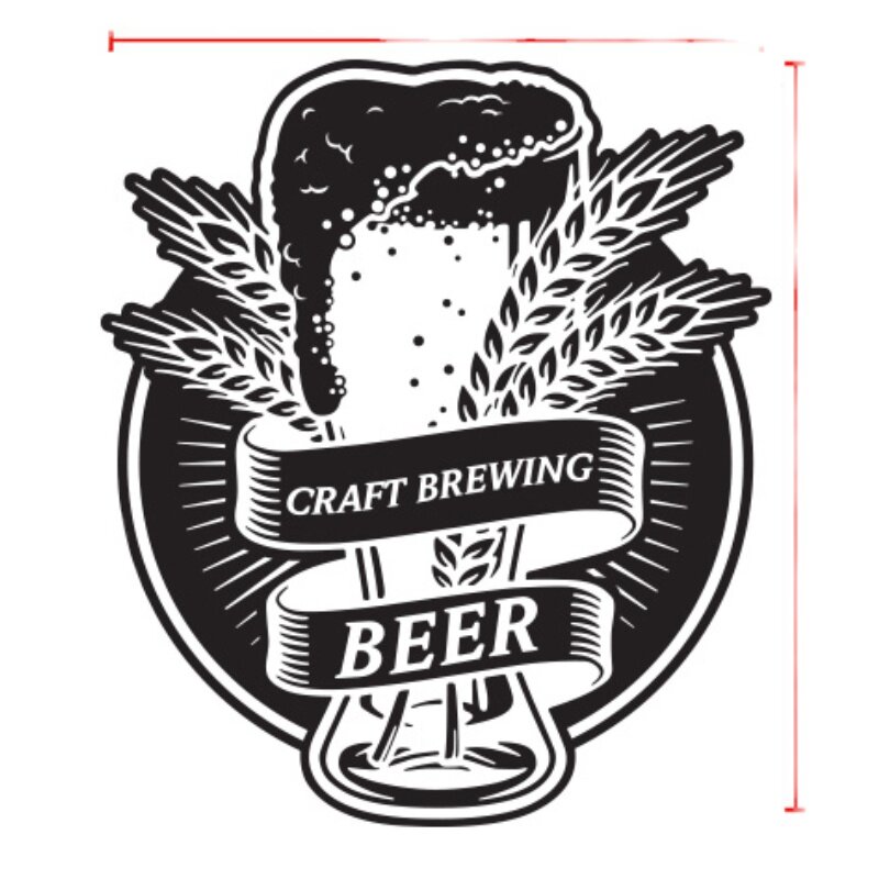 精酿手工小麦啤酒玻璃门橱窗防水水平面贴纸酒吧墙贴