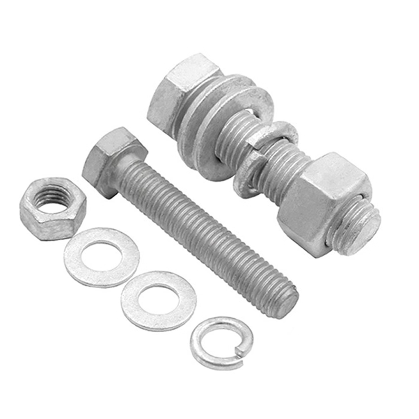 8.8级热镀锌螺丝热浸锌铁塔螺栓电力螺栓光伏螺丝M8-M36组合套装