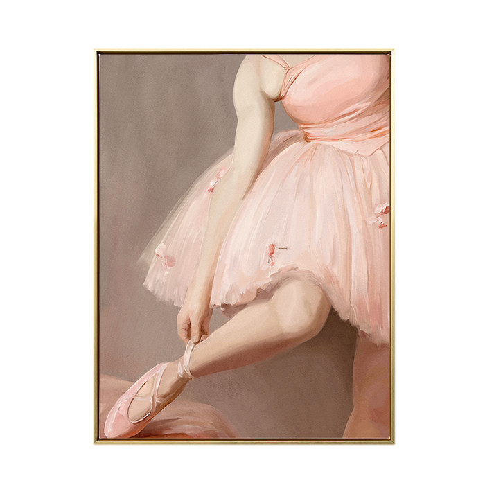 散步女孩大幅舞蹈艺术人物装饰画芭蕾餐厅复古现代装饰画