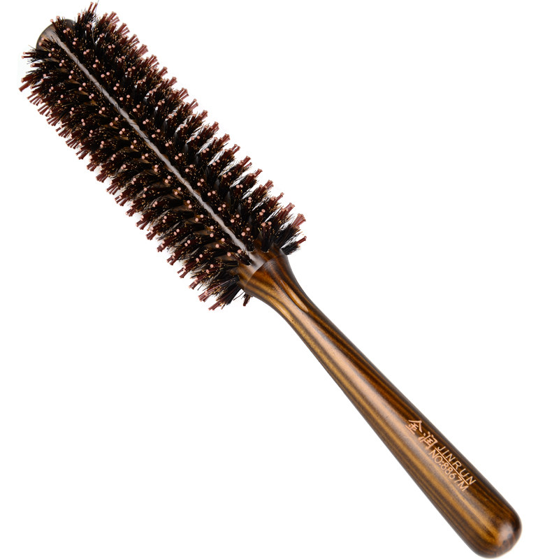 金润新款理发店专业毛滚梳碌梳圆滚梳实木卷发梨花梳子