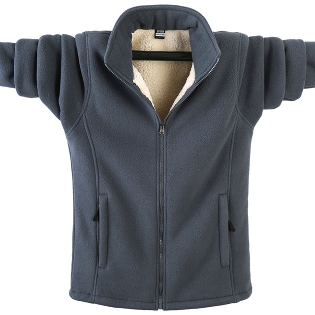 Fat winter loose plush plush jacket casual warm fleece jacket plus fat David clothes fat man men's clothing Fat winter loose plush plush jacket casual warm fleece jacket plus fat David clothes fat man men's clothing