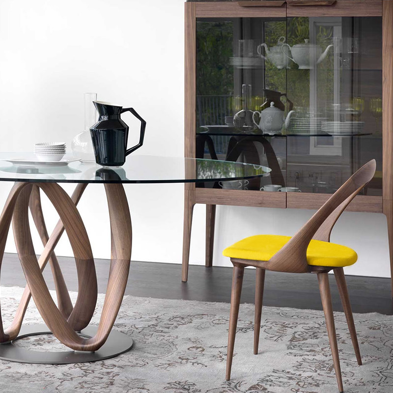 finnnavian芬纳维亚设计师艺术胡桃实木餐椅ester现代餐椅