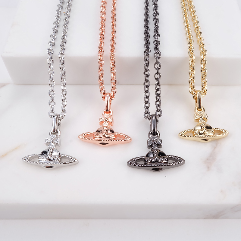 西太太后薇薇安vivienne无钻磨沙迷你小土土星项链项链