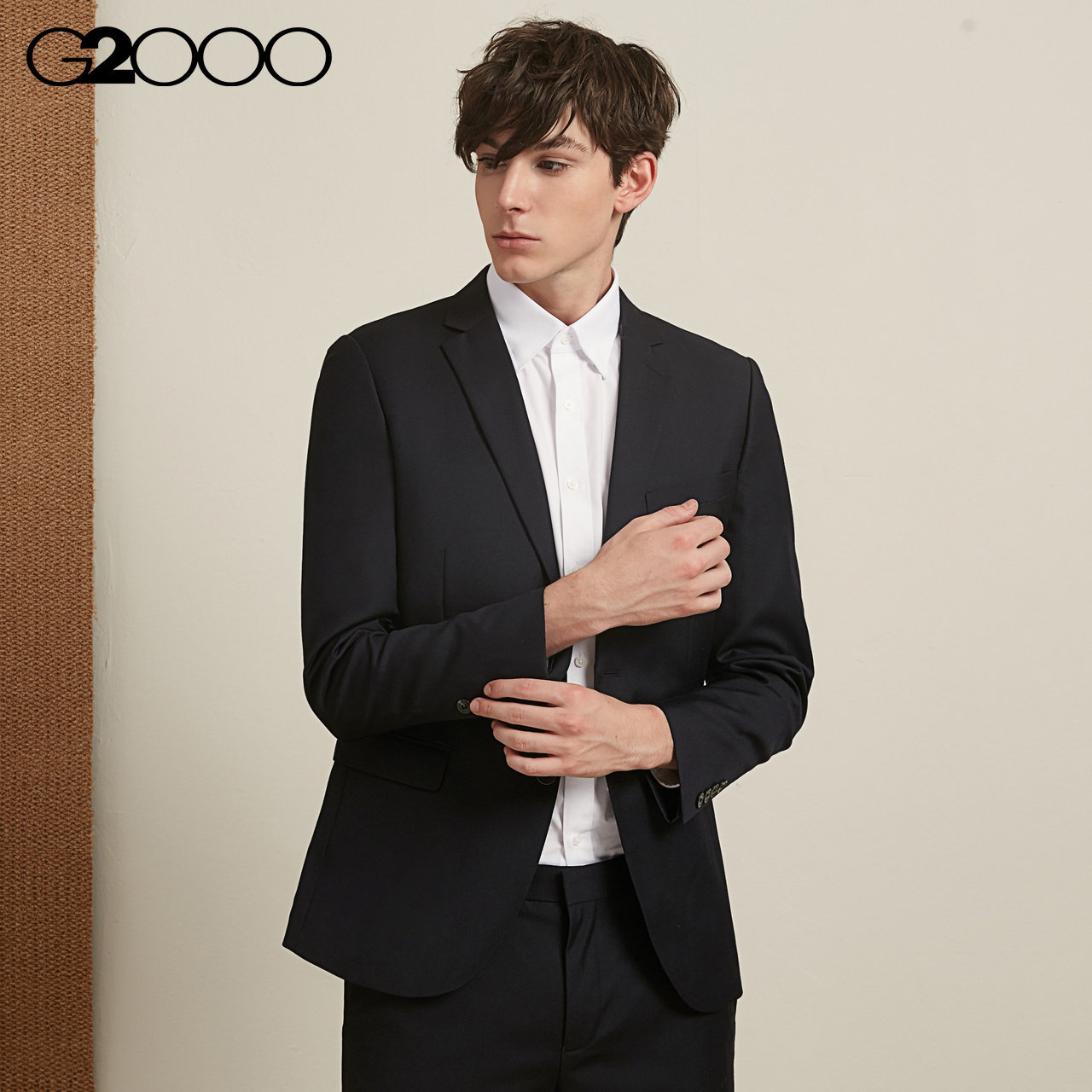g2000男装青年羊毛混纺西装修身新款商务休闲西服