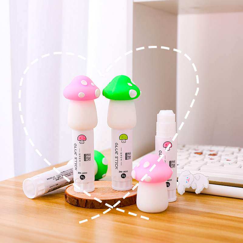 新款可爱手工果冻透明韩国棒棒蘑菇学生粘度胶水