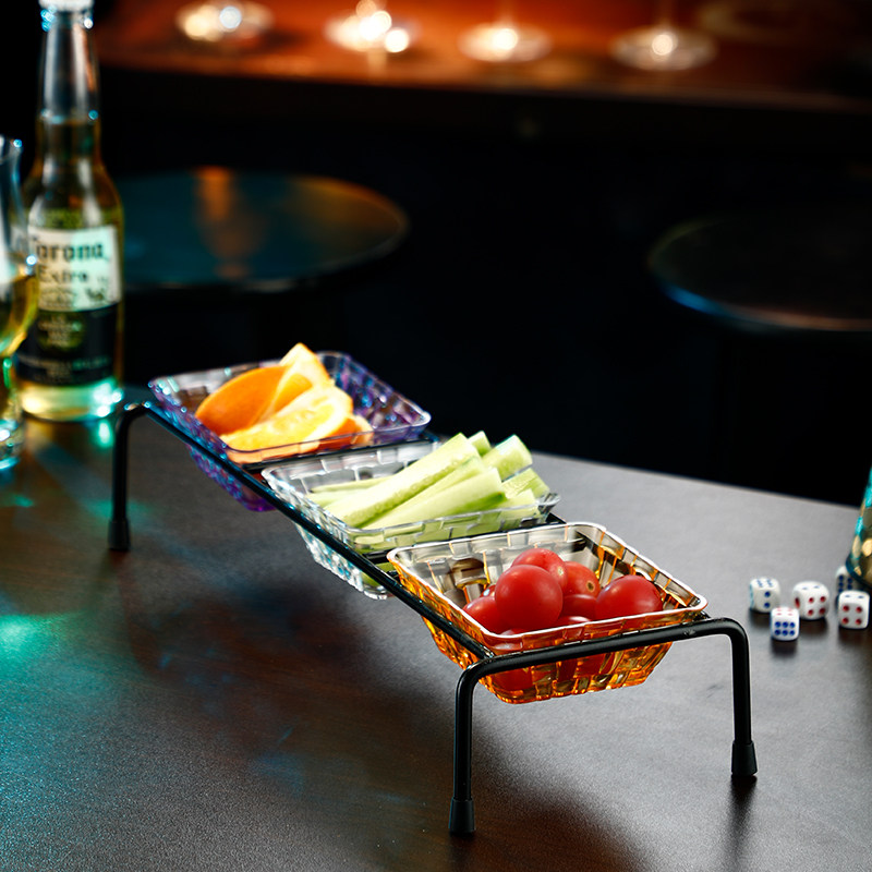 小吃酒吧干果零食小食九格六格ktv四格亚克力果盆