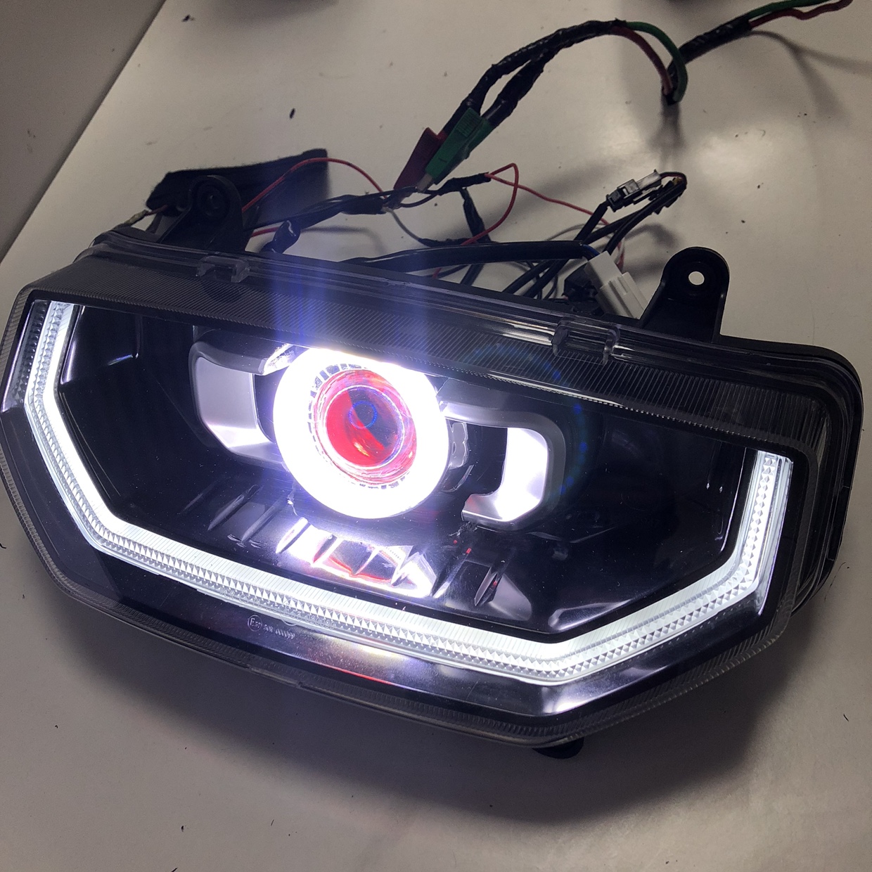 大疆h1大金金牛g5电动车奔隆三代大灯改装摩托车车灯