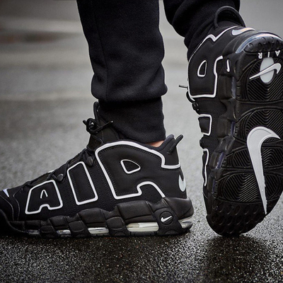 nikemoreuptempo权志龙皮蓬黑白女篮414962002篮球鞋