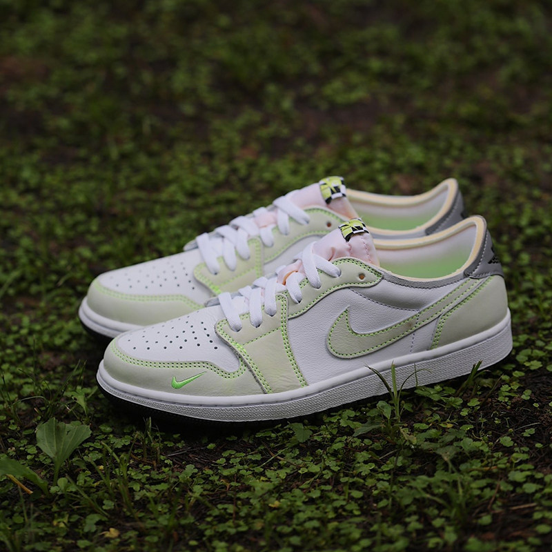 airjordanlowaj1白绿幽灵低帮休闲篮球球鞋篮球鞋