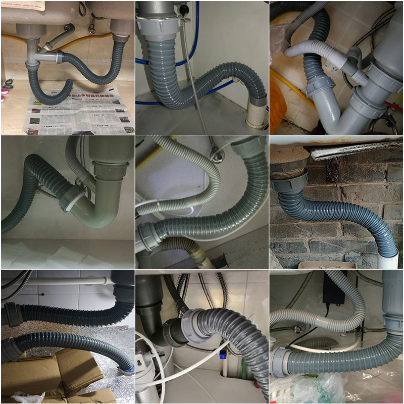 58mm加粗下水下水管管单延长管道厨房排水管排水水槽下水器