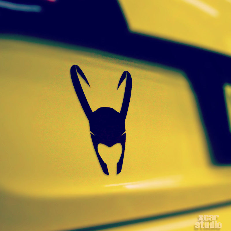 漫威英雄系列阿斯加德洛基头盔标志logo汽车汽车装饰贴