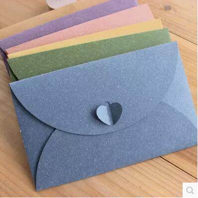信封复古欧式爱心diy牛皮纸创意心心装饰浪漫信封