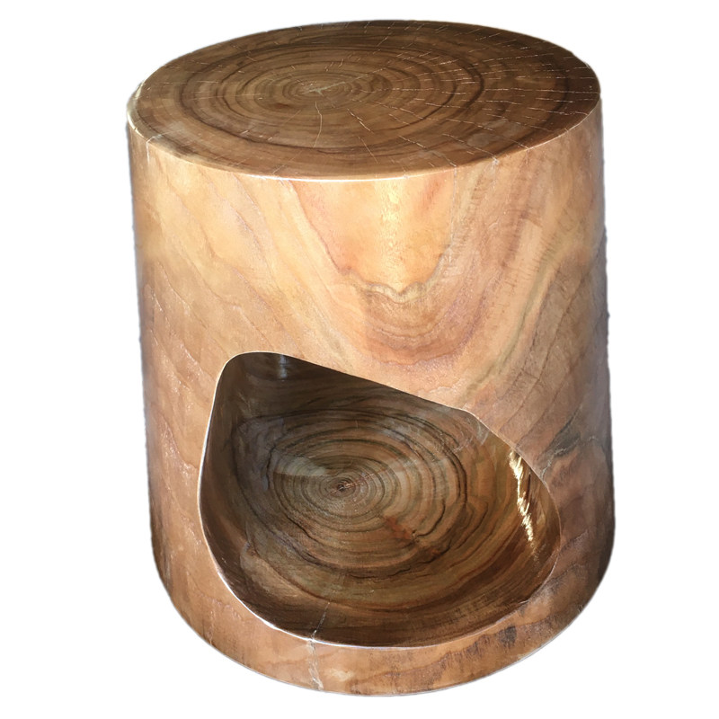 墩子香樟樟木凳子北欧实木木桩树桩摆件圆形根雕凳子