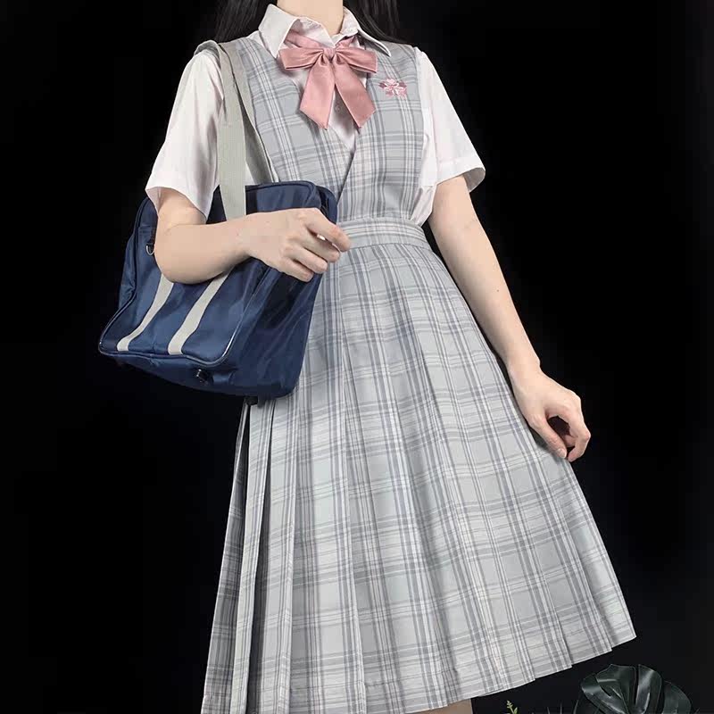 jk喵仙生原创制服学院裙装正版格裙护奶日制学生校服