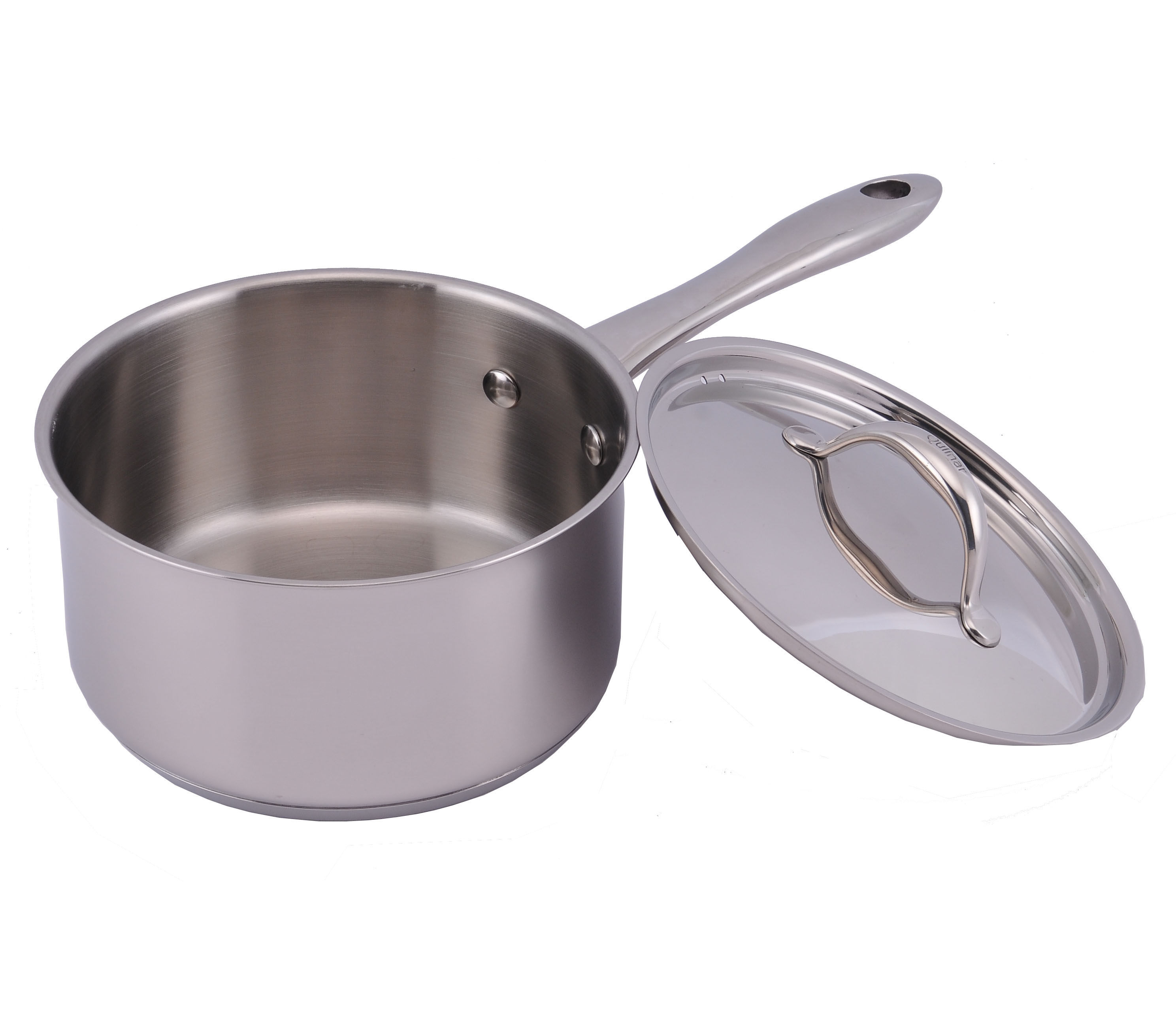 德国奶锅通用电磁炉复合三层煮面锅工艺单柄不锈钢奶锅