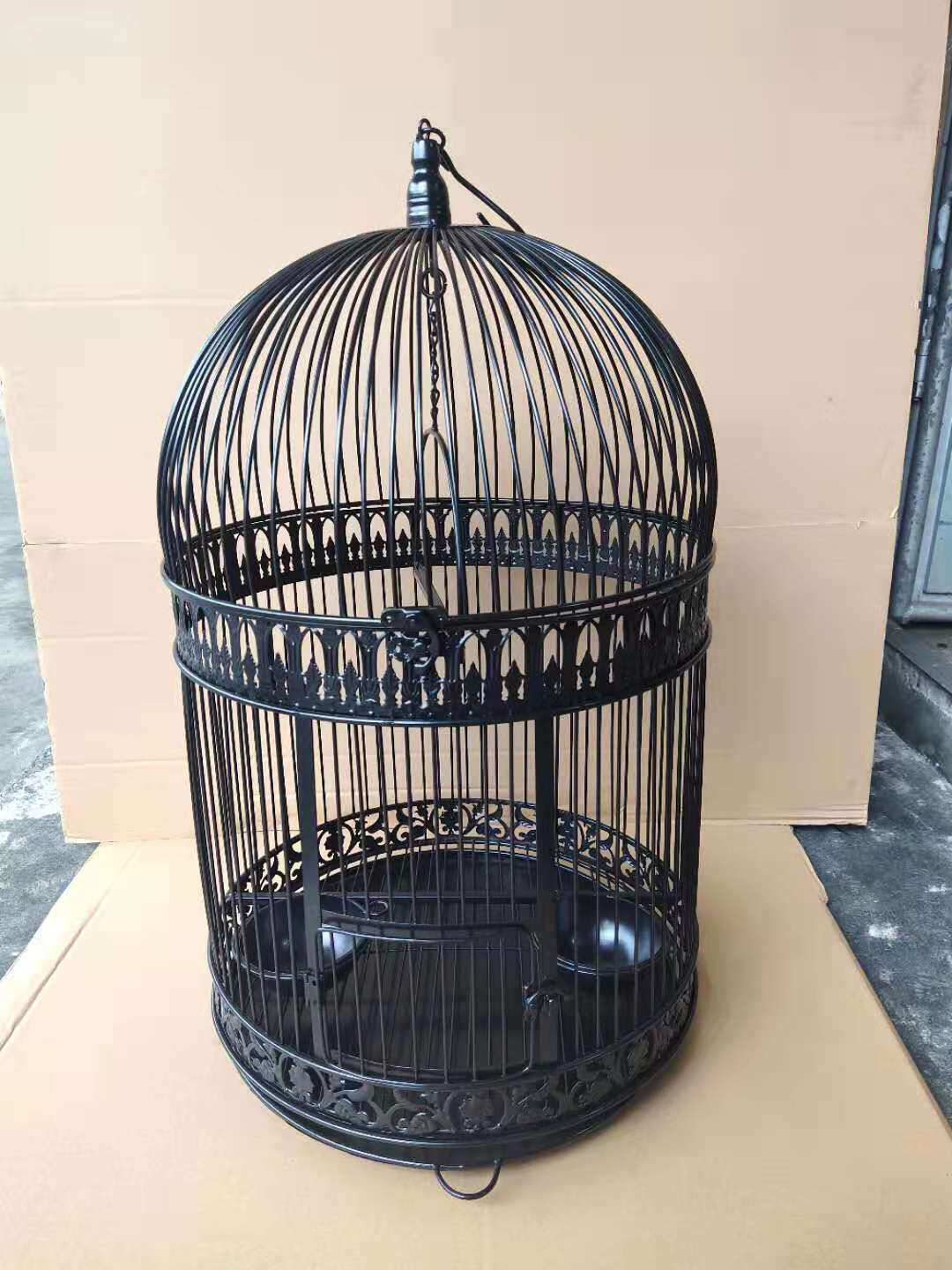 金色铁艺复古鹦鹉鸟笼笼子大号八哥黄雀玄凤鸟笼