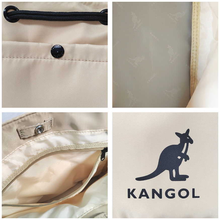 官方正品kangol袋鼠托特包中号菱格通勤大容量女单挎包