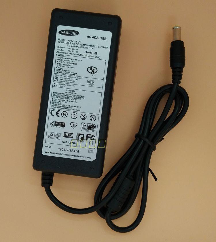 三星显示器电脑电源线适配器14v3a214a充电器s22a330s19a330bw