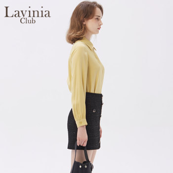 Lavinia Club/Lavinia ພາກຮຽນ spring ແລະດູໃບໄມ້ລົ່ນຂອງແມ່ຍິງໃຫມ່ ເສື້ອແຂນຍາວ OL commuting versatility Q197CS36