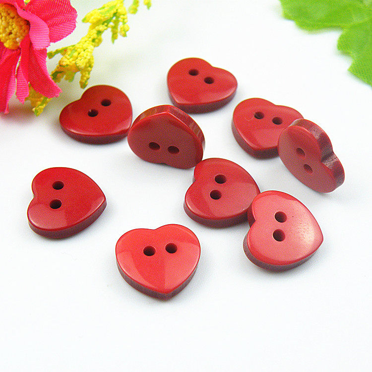纽扣专卖红色心形宝宝儿童衣服毛衫纽扣
