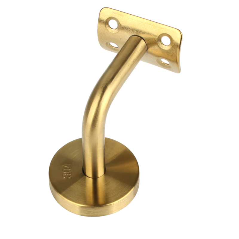 精品靠墙楼梯金楼梯玫瑰配件扶手七字不锈钢实心楼梯扶手