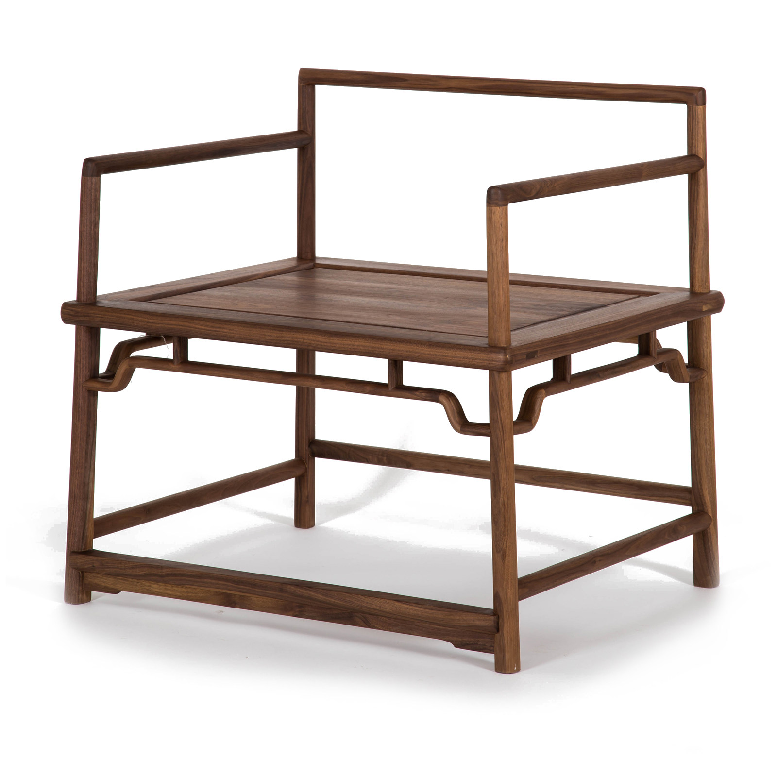 璞木禅意新中式禅椅打坐椅黑胡桃老榆木实木家具仿古明清式坐主人