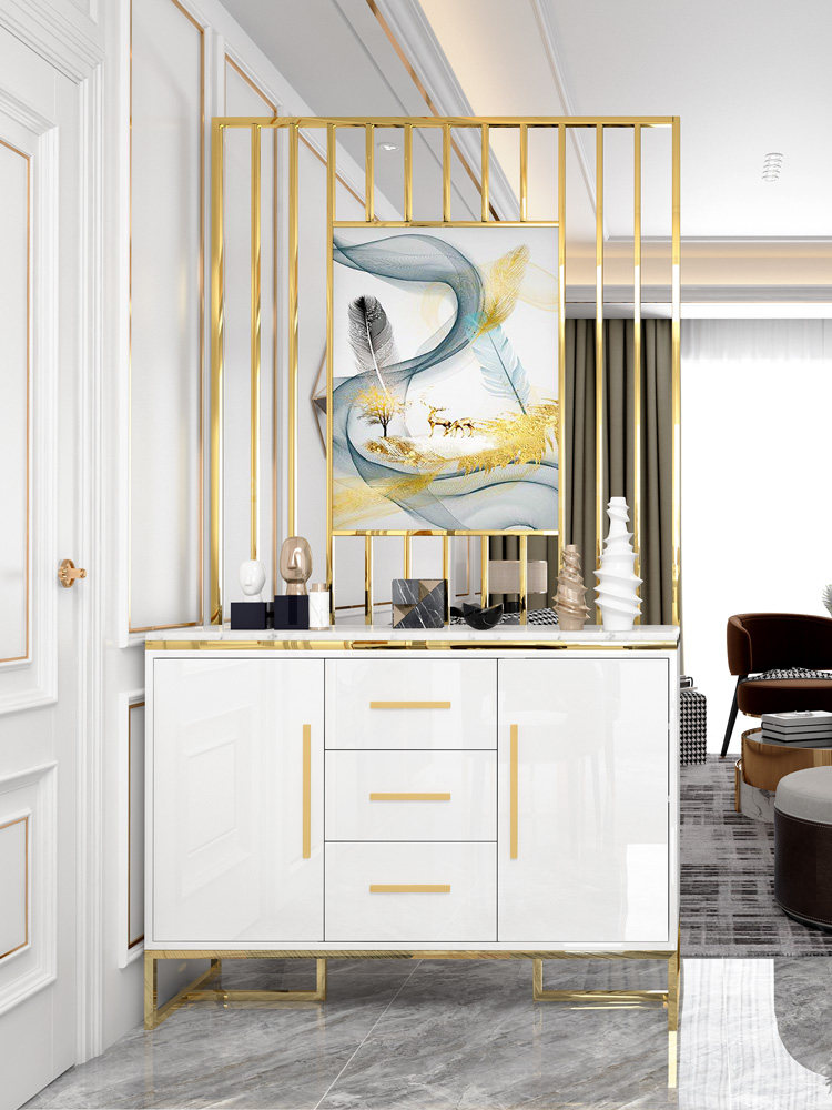 轻奢玄关柜厅隔断进门鞋柜屏风一体现代简约入户门厅