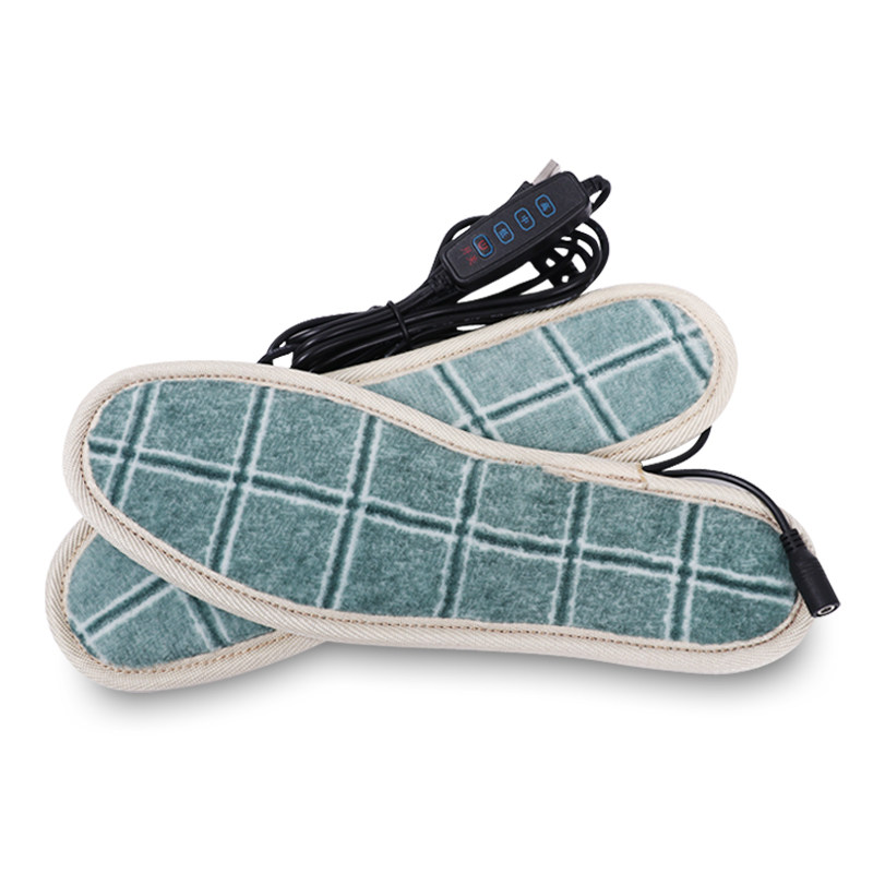 厂家直销冬季ub充电加热鞋垫标码锂电池自发发热鞋垫