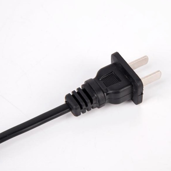 3c认证纯铜国标电源线插头2芯2* 0.75两项带线插头两孔二脚电源线