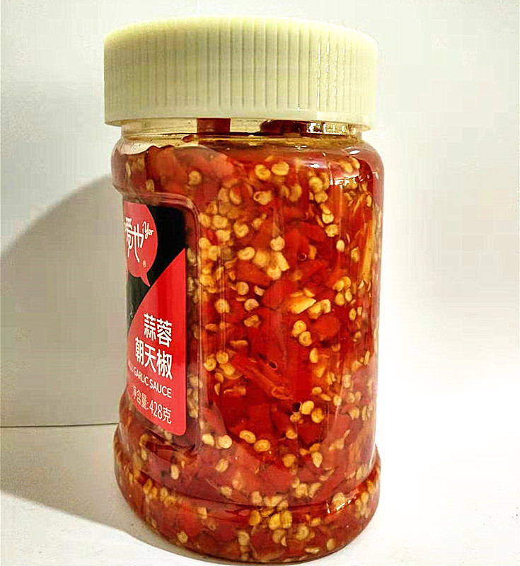 湖南特产蒜蓉朝天辣椒酱香辣辣味428g即食下饭菜辣椒酱