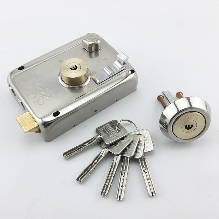 门锁防盗防盗门外装级防锡纸大门铁门安防机械机械门锁